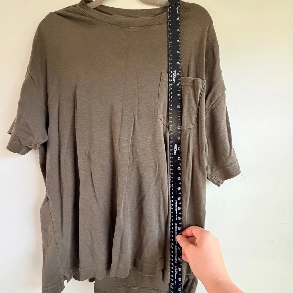 Banana Republic Pocket Tee Mens Large Brown Organic Cotton Minimalist Old Money